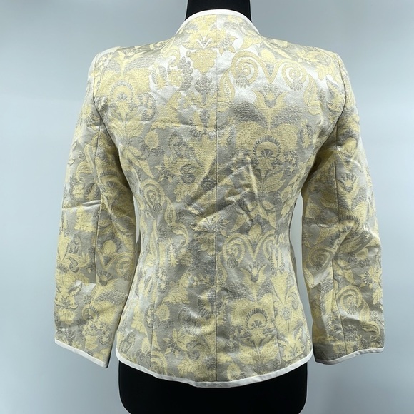 Aritzia Wilfred festin jacket blazer novelty brocade Italian made floral spring - Picture 9 of 11